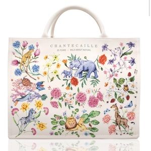 NEW CHANTECAILLE Limited Edition 25th Anniversary Floral Canvas Tote Bag